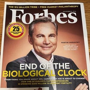 Forbes Magazine Cover - 'End of the Biological Clock' Martin Varsavsky